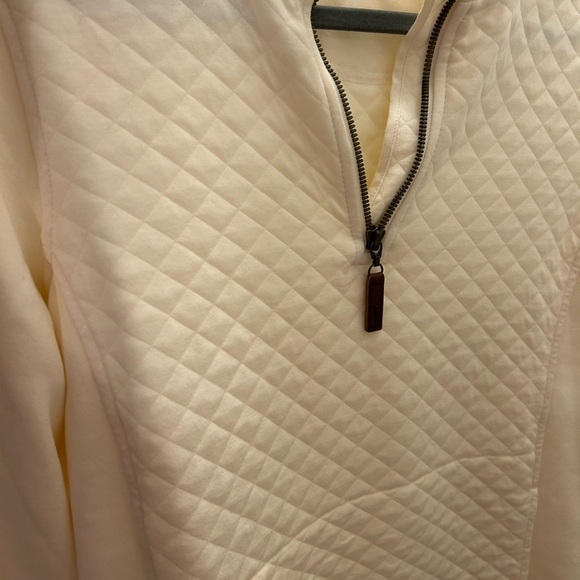 L.L. Bean Cream Quilted Women's Sweater - Picture 4 of 4
